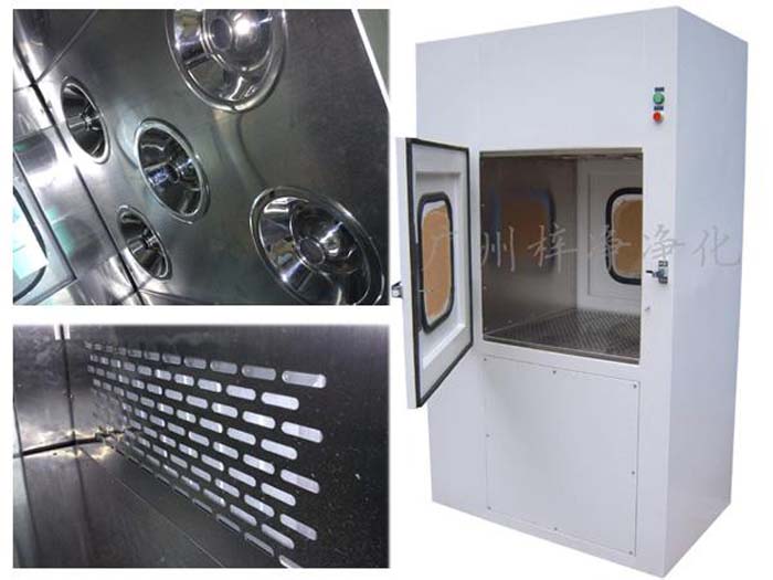 傳遞窗內部裝有高效過濾器和噴嘴